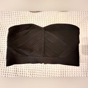 Silence & Noise S bandeau top gold hardware zipper